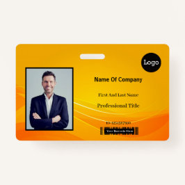 Golden Abstracte foto-id Badge