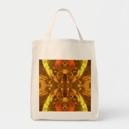 Golden Abstracte Grote Canvas tas (Voorkant)