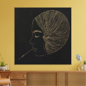 Golden Abstracte kunst Prints (Insitu (Woonkamer))