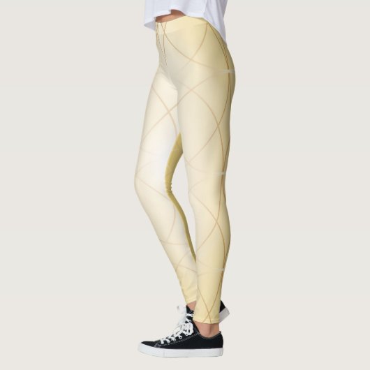 Golden abstracte lijnen leggings (Links)