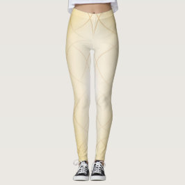 Golden abstracte lijnen leggings