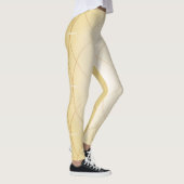 Golden abstracte lijnen leggings (Rechts)