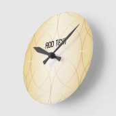 Golden abstracte lijnen ronde klok (Hoek)