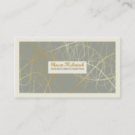 Golden Abstracte lijnen Visitekaartje