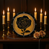 Golden Accent Black Rose  Grote Klok
