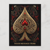 Golden Ace of Spades Briefkaart (Voorkant)