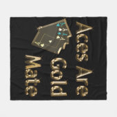 Golden Aces zijn goudmaaltijd, Fleece Deken (Voorkant (Horizontaal))