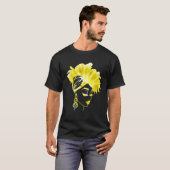 Golden Afro Black Woman Black History Maand Afrika T-shirt (Voorkant volledig)