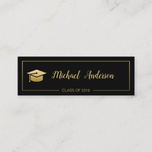 Golden Afstuderen 2019-naamkaart Mini Visitekaartje