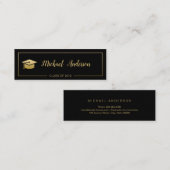 Golden Afstuderen 2019-naamkaart Mini Visitekaartje (Voorkant / Achterkant)