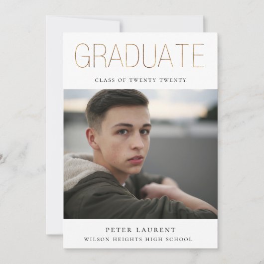 Golden AFSTUDEREN Foto Aankondiging (Voorkant)