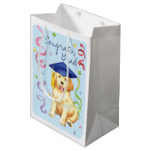 Golden Afstuderen Medium Cadeauzakje (Voorkant Gekanteld)