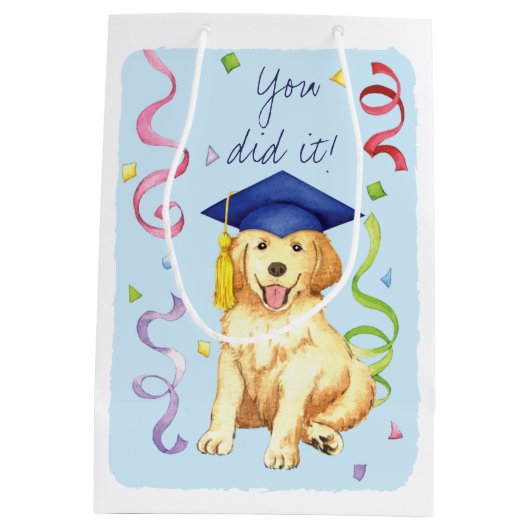 Golden Afstuderen Medium Cadeauzakje (Achterkant)