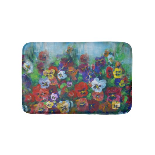 Golden Afternoon Pansies by Jason Street Badmat (Voorkant)