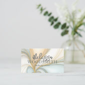 Golden Agate Wervelt Elegante Chic Professional Visitekaartje (Staand voorkant)