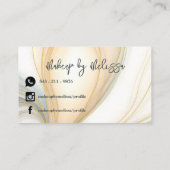 Golden Agate Wervelt Elegante Chic Professional Visitekaartje (Achterkant)