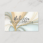 Golden Agate Wervelt Elegante Chic Professional Visitekaartje (Voorkant)