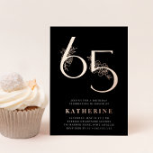 Golden Age | 65e Roos-goud van de Birthday Party Folie Uitnodiging