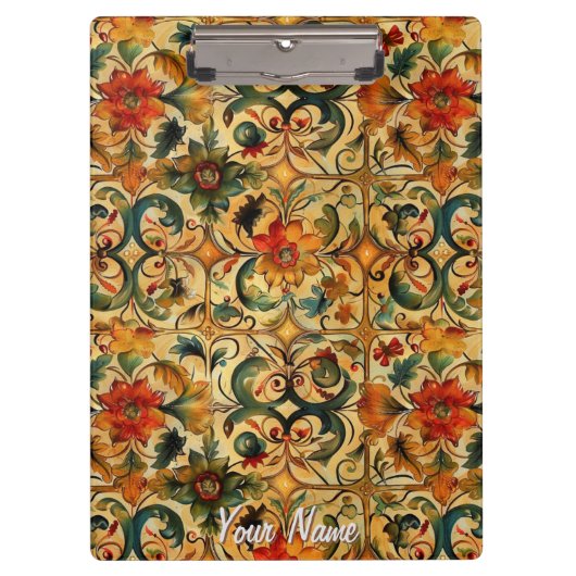 Golden Age botanisch ontwerp Klembord (Voorkant)