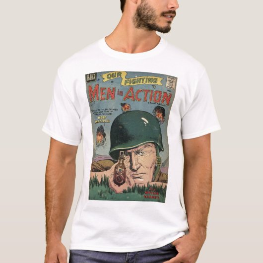 Golden Age Comic Art - Mannen in actie T-shirt (Voorkant)