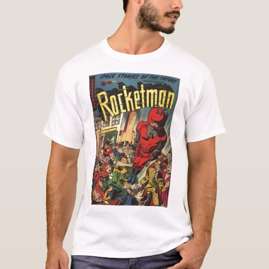 Golden Age Comic Art - Rocketman T-shirt (Voorkant)
