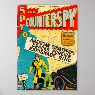 Golden Age Comic Art - Spy en Counterspiy Poster