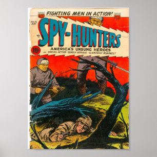 Golden Age Comic Art - Spy-Hunters Poster
