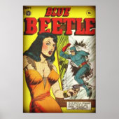  Golden Age Comic Book Blue Beetle Poster (Voorkant)
