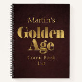 Golden Age Comic Book List Notitieboek (Voorkant)