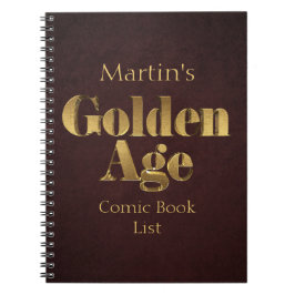 Golden Age Comic Book List Notitieboek