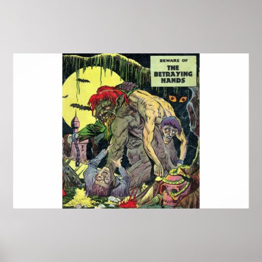 Golden age horror strips |40s Scary comics Poster (Voorkant)