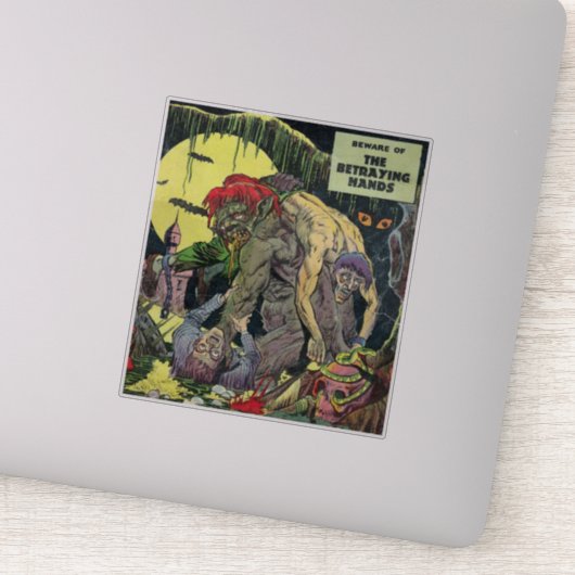 Golden age horror strips |40s Scary comics Sticker (Detail)