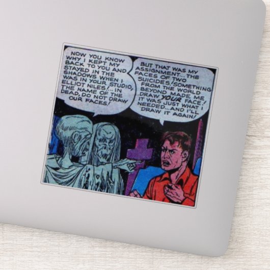 Golden age horror strips |50s Scary comics Sticker (Detail)