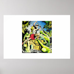 Golden age horror strips 60s Scary comics Poster