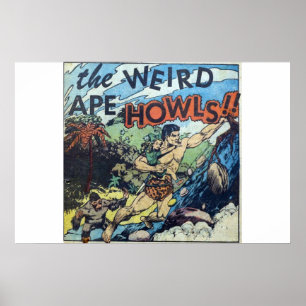 Golden age horror strips enge retro-strip jaren poster