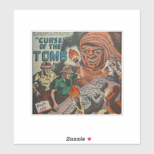 Golden age horror strips | enge retro-strip jaren  sticker (Vel)