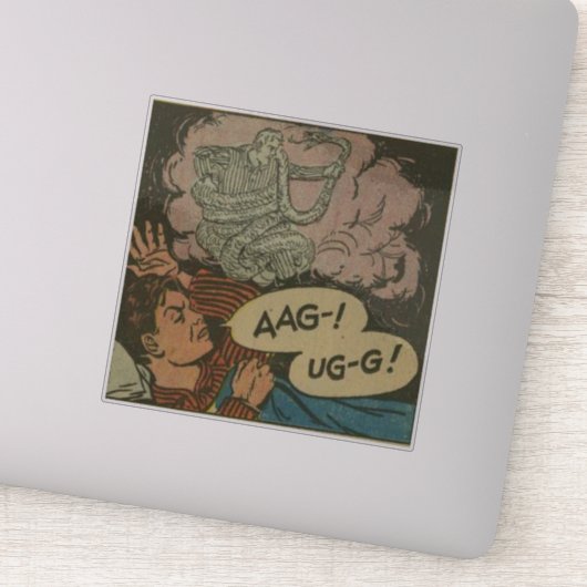 Golden age horror strips | enge retro-strip jaren sticker (Detail)