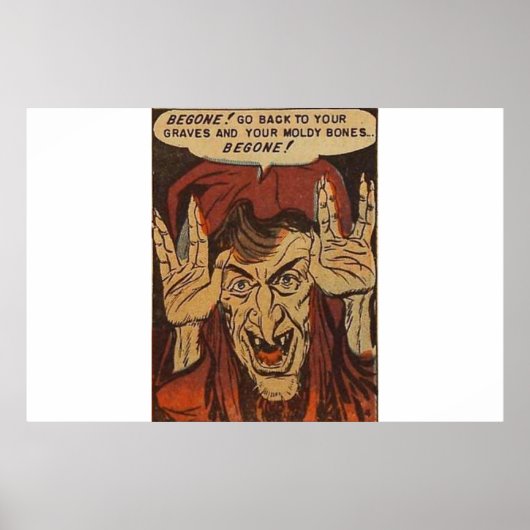 Golden age horror strips | Gouddagboeken Poster (Voorkant)