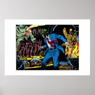 Golden age Horror strips uit de jaren negentig Poster