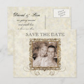 Golden Age of Elegance, Save the Date Briefkaart (Voorkant / Achterkant)