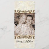 Golden Age of Elegance, Swirls Wedding Programme Programmakaart (Voorkant)