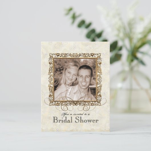 Golden Age of Elegance, Uitnodiging voor bruidsdou (Staand voorkant)