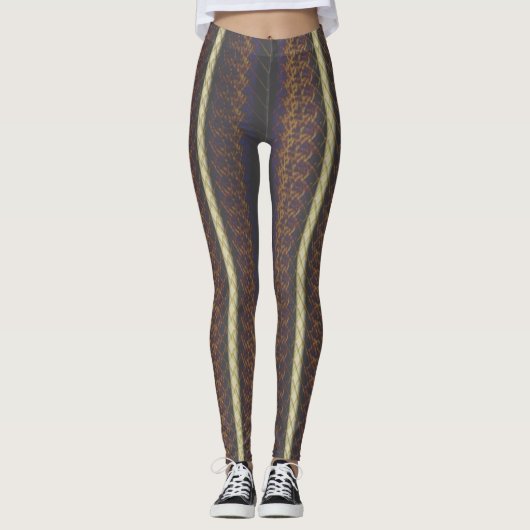 Golden Ages  Victoriaans Print Yoga Leggings (Voorkant)