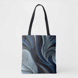 Golden Air – Indigo Flowing Abstract Worpillow Tote Bag