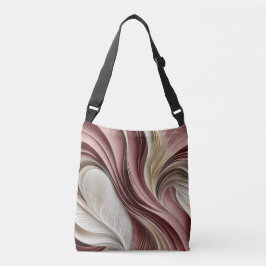 Golden Air – Rose Champagne Flowing Abstract  Crossbody Tas