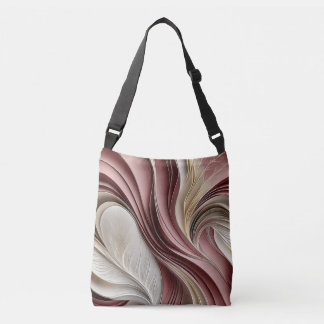 Golden Air – Rose Champagne Flowing Abstract  Crossbody Tas