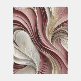 Golden Air – Rose Champagne Flowing Abstract Fleece Deken
