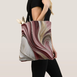 Golden Air – Rose Champagne Flowing Abstract Tote Bag