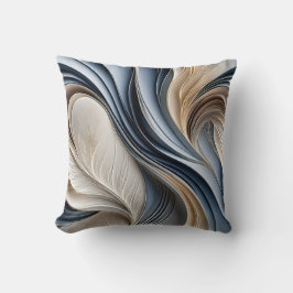 Golden Air - Soft Blue and Gold Flowing Abstract Kussen