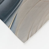 Golden Air - Zacht blauw en goud vloeiend Abstract Fleece Deken (Hoek)